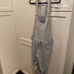 Z Supply Cotton Gray with White Stars Overalls